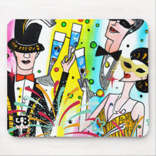 New Year's Party Mouse Mat