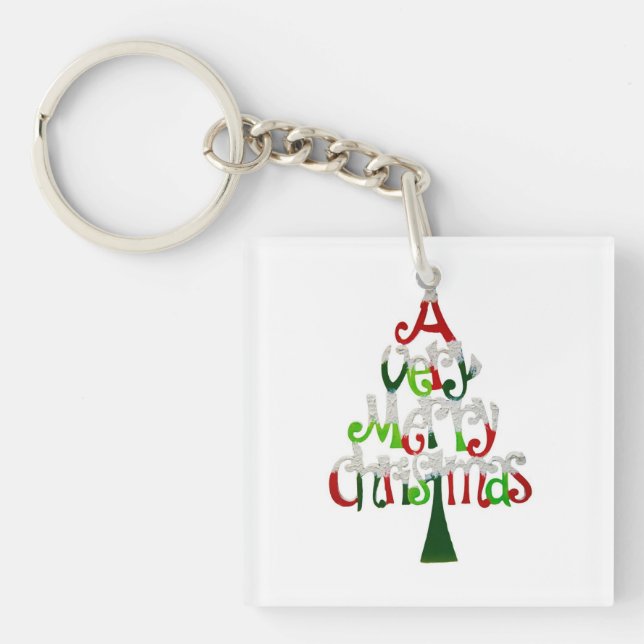 New Year's pendant Christmas tree Key Ring (Front)