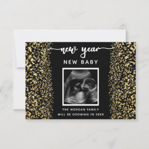 New Year's Pregnancy Announcement Photo Cards