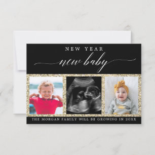 New Year's Pregnancy Announcement Photo Cards