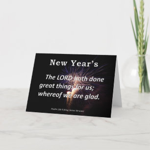New Year's Psalm 126-3 Holiday Card