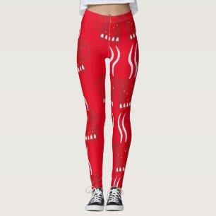 New Year's red Leggings