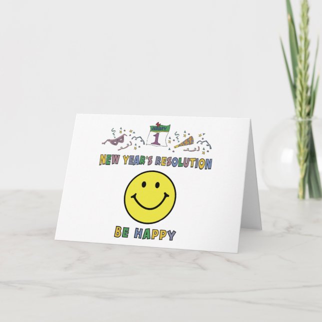 New Years Resolution Holiday Card (Front)