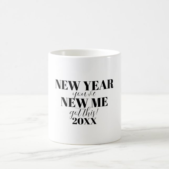 New Years Resolution Inspirational Motivational Coffee Mug (Center)