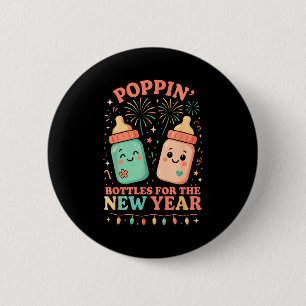 New Years Shirt, Nurse Png Bottles For The New Yea 6 Cm Round Badge