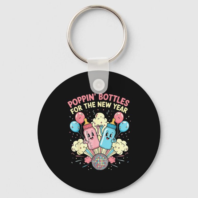 New Years Shirt, Nurse Png Bottles For The New Yea Key Ring (Front)