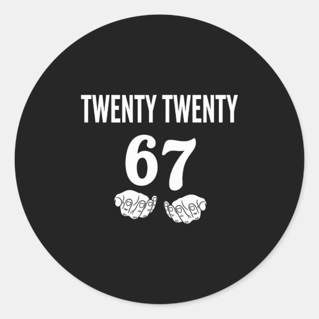 New Years Six Seven - 2026 - Gen Alpha Slang.6-7 M Classic Round Sticker (Front)