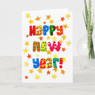 New Year's Starry Greeting Card