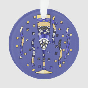New Year's Toast Acrylic Ornament