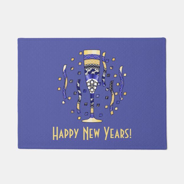 New Year's Toast Doormat (Front)