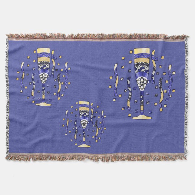 New Year's Toast Throw Blanket (Front)