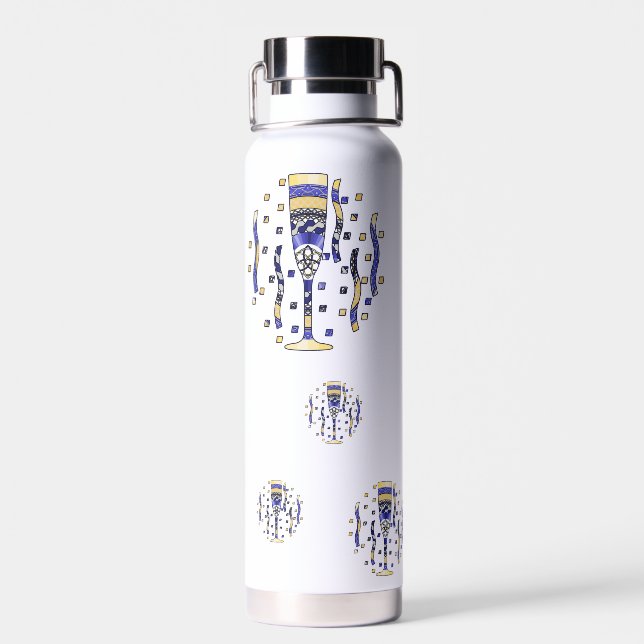 New Year's Toast Water Bottle (Back)