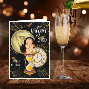 New Year's Vintage Greeting Card