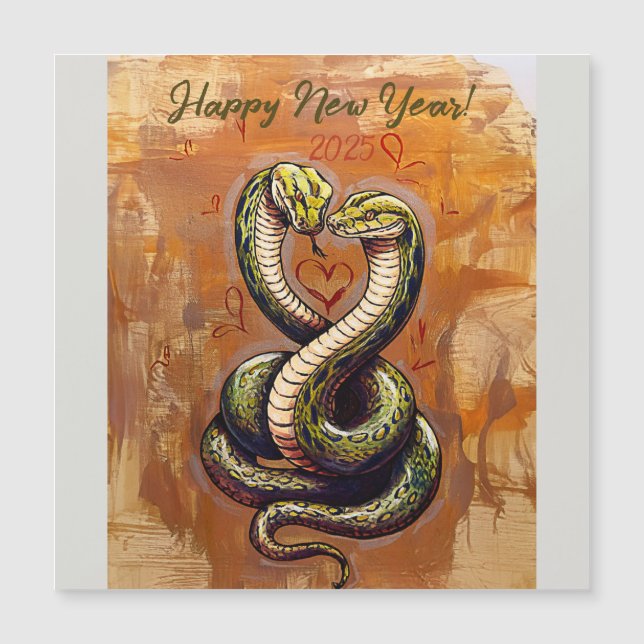 New Year's Wish for Love 2025 Wooden Snake  (Front)