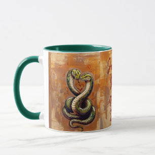 New Year's Wish for Love 2025 Wooden Snake Mug
