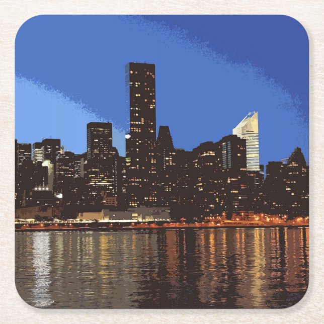 New York 001 Square Paper Coaster (Front)