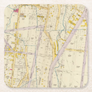 New York 10 Square Paper Coaster