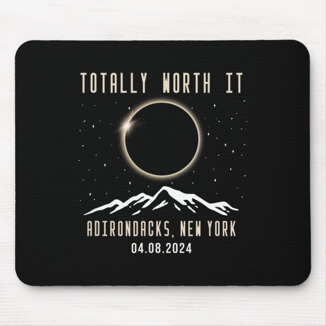 New York 2024 Total Solar Eclipse 1  Mouse Mat (Front)