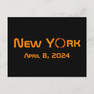 New York 2024 Total Solar Eclipse Postcard
