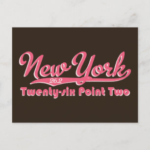 New York 26.2 Pink Marathon Postcard