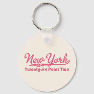 New York 26.2 Pink Maratrhon Key Chain
