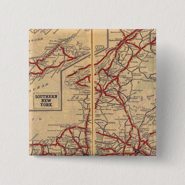 New York 28 15 Cm Square Badge (Front)