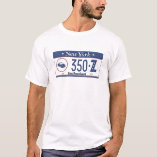 New York 350Z Enthusiast License Plate T-Shirt