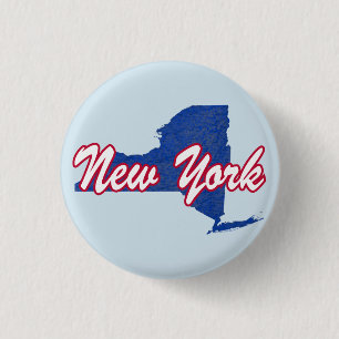 New York 3 Cm Round Badge