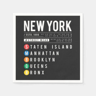 New York 5 Boroughs Napkin