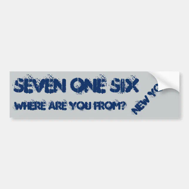 New York 716 area code. Bumper Sticker | Zazzle