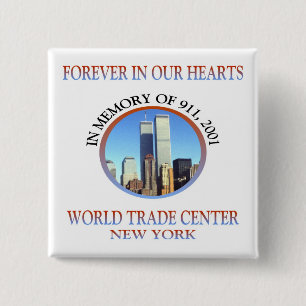 New York 911 Memory 15 Cm Square Badge