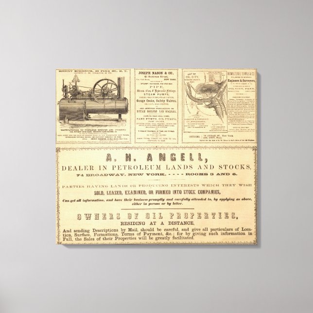 New York Advertisements Canvas Print (Front)