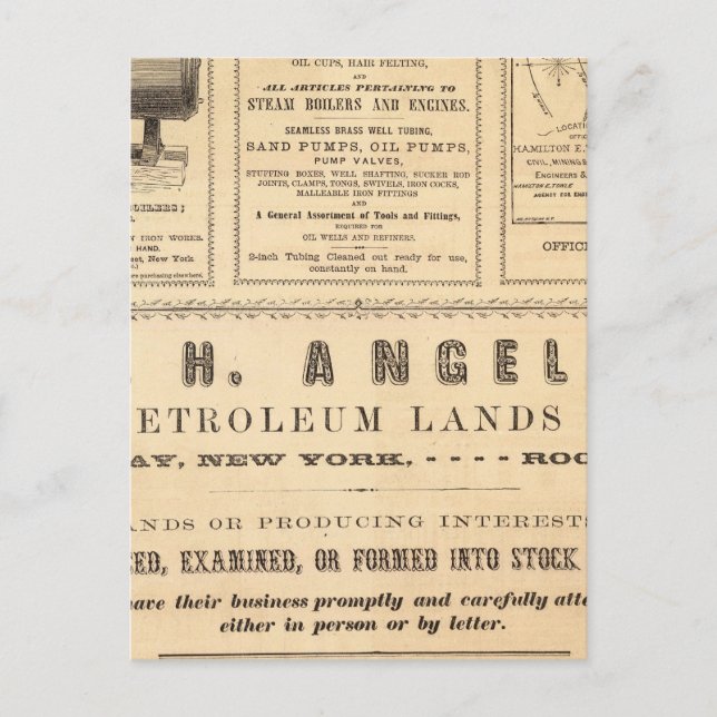 New York Advertisements Postcard (Front)