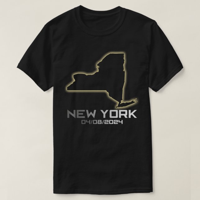 New York America Astronomy otal Solar Eclipse 2024 T-Shirt (Design Front)