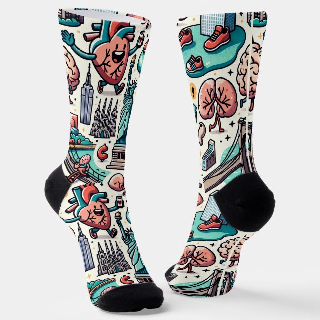 New York Anatomy Socks (Angled)