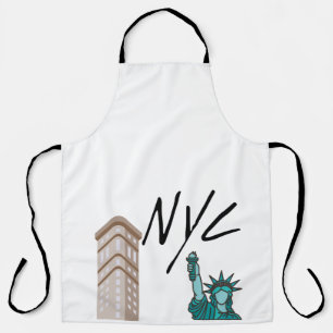 new york  and liberty  apron