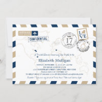 New York and New Jersey Airmail | Bridal Shower