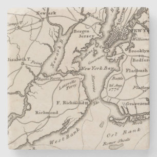 New York and New Jersey Region Stone Coaster