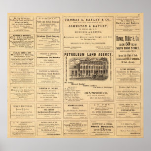 New York and Pennsylvania Oil Advertisements Poster