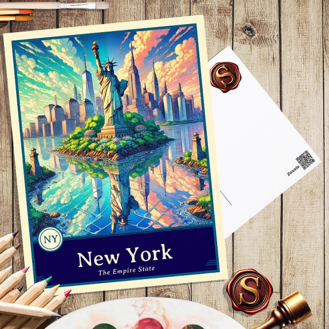 New York | Anime Style Cel Shaded Postcard (Creator Uploaded)