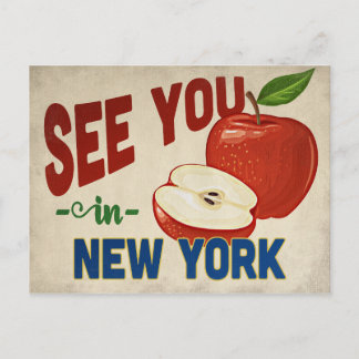 New York Apple - Vintage Travel Postcard