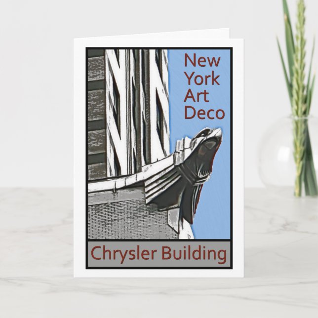 New York Art Deco - Chrysler Building Eagle Card (Front)