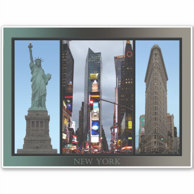 New York Art Sticker Personalised NYC Decals (Front)