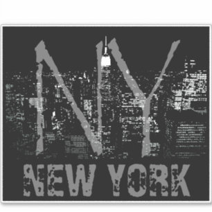New York Art Sticker Personalised NYC Decals
