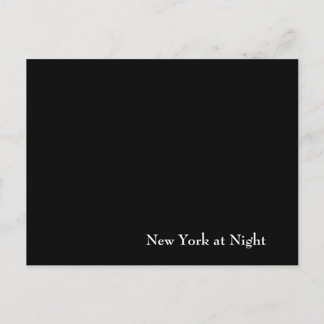 New York at Night Postcard (Front)