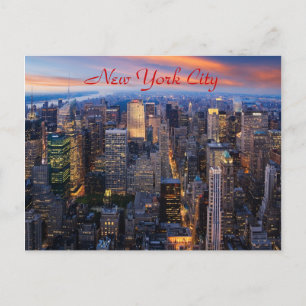 New York at Night Postcard