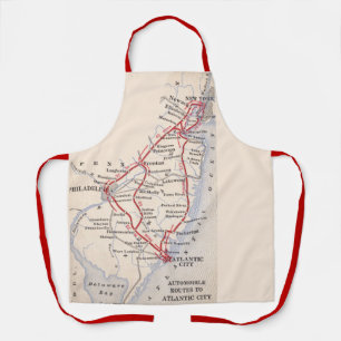 New York/ Atlantic City Vintage Map Apron
