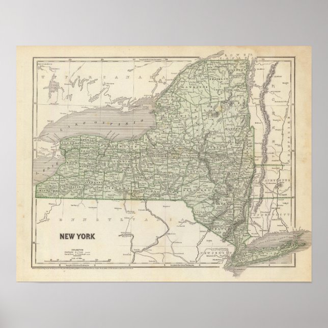 New York Atlas Map Poster (Front)