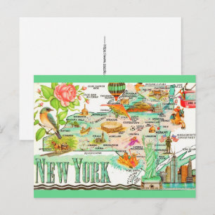 New York Attractions Postcard