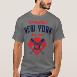 New York Baseball Est 1903 Vintage Look Text T-Shirt